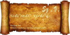 Szántó Virág névjegykártya