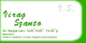 virag szanto business card